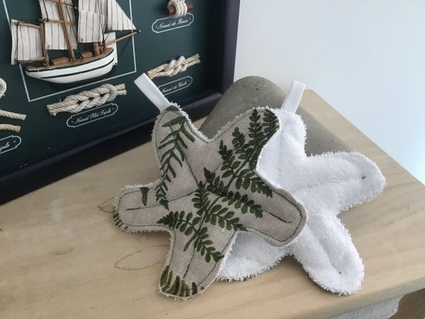 Éponge lavable étoile verte douce