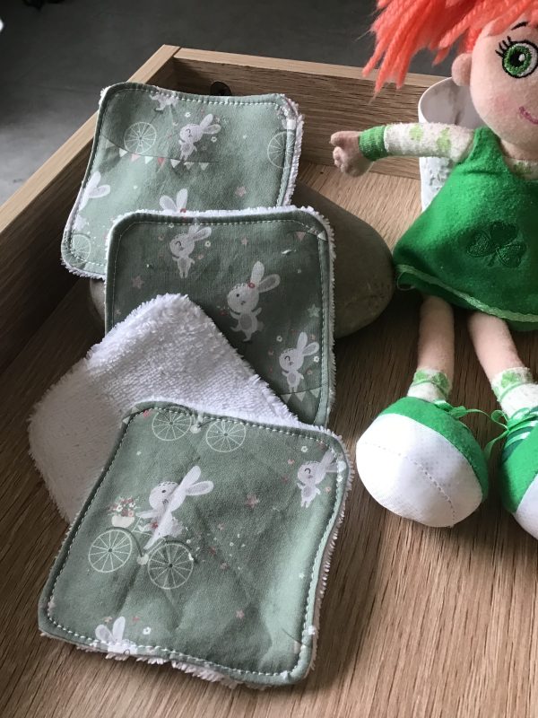 lingettes lavables lapins