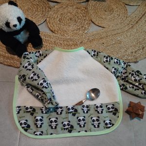 Bavoir a manche panda