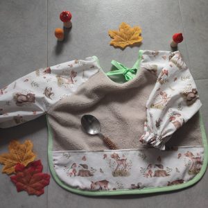 Bavoir a manches amis de la forêt